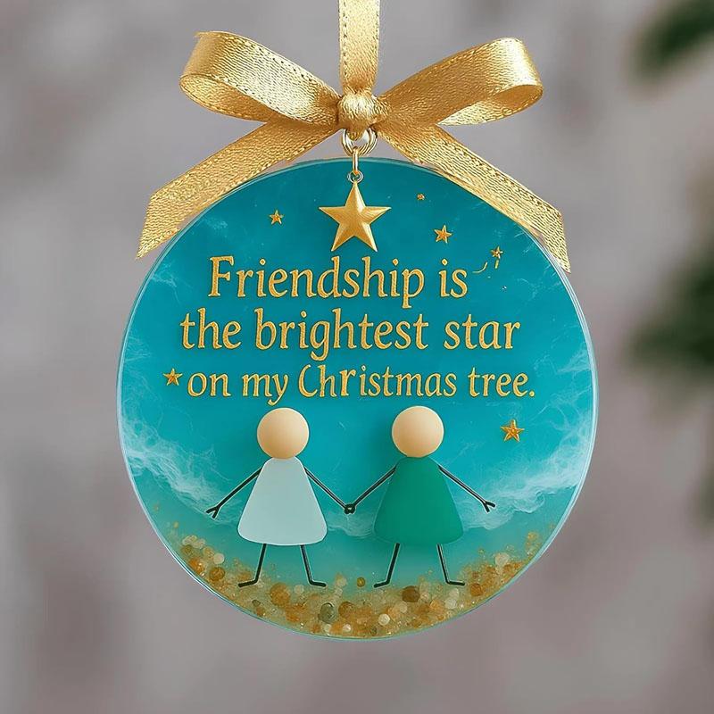 1/2Pcs Sea Glass Friendship Keepsake Decor, Sea Glass Friendship Hanging Ornaments for Tree Decorations, Timeless Friendships Gifts for Best Friends