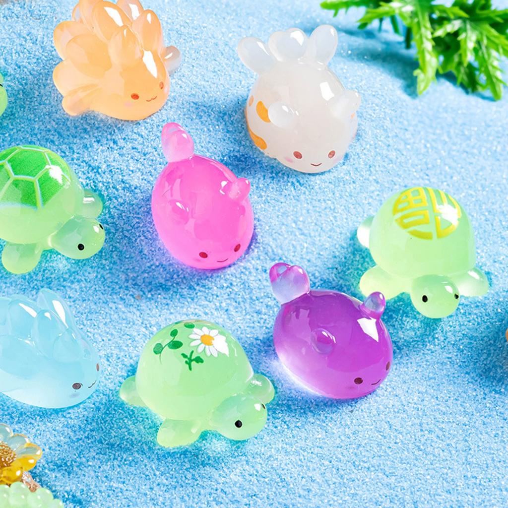 Micro-landscape Fun  Animals, Luminous Little Turtle And Sea Hare Ornaments