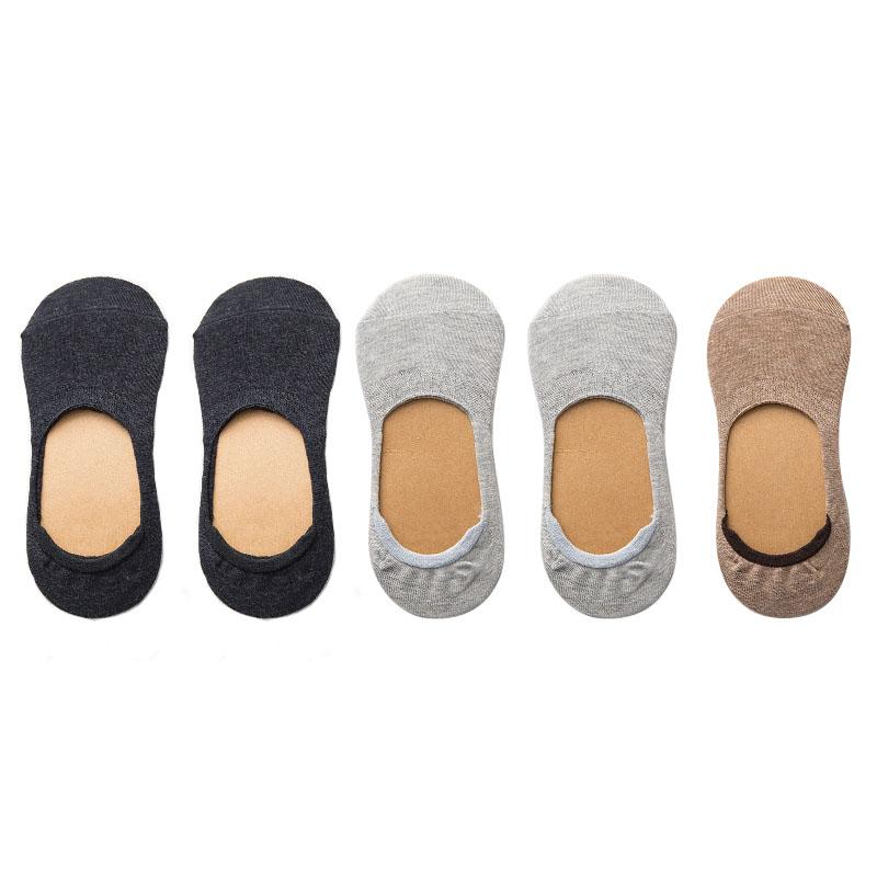 5 Pairs Spring Summer Women Socks Solid Color Fashion Wild Shallow Mouth Felmen Girls Female Invisible No Show Slipper Socks