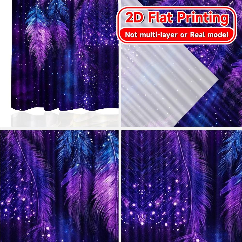 2D Flat Printing  2pcs Mystic Dreamweaver Chic Curtains Digital Printed Durable 100% Polyester Fabric Curtains Decorations Ldeal