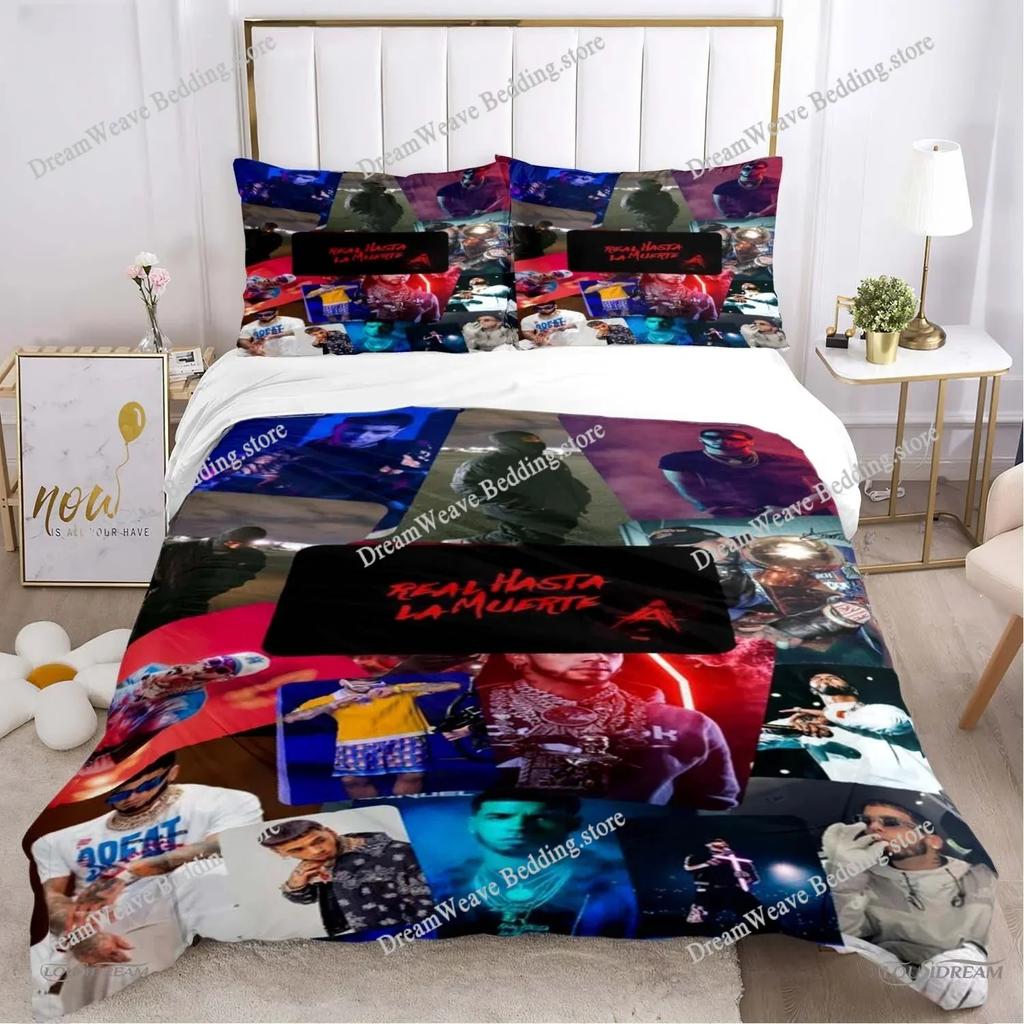 Hiphop Rapper Anuel AA Sheets Quilt Covers Bedding Dormitory Sheets Bedding Set Soft Warm Bedding Set Home Textileextile741
