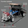 1:32 Scale Miniature Model Toy Agricultural Tractor Alloy Diecast Sound Light Adjustable Rear Bucket for Kids Edutainment Models