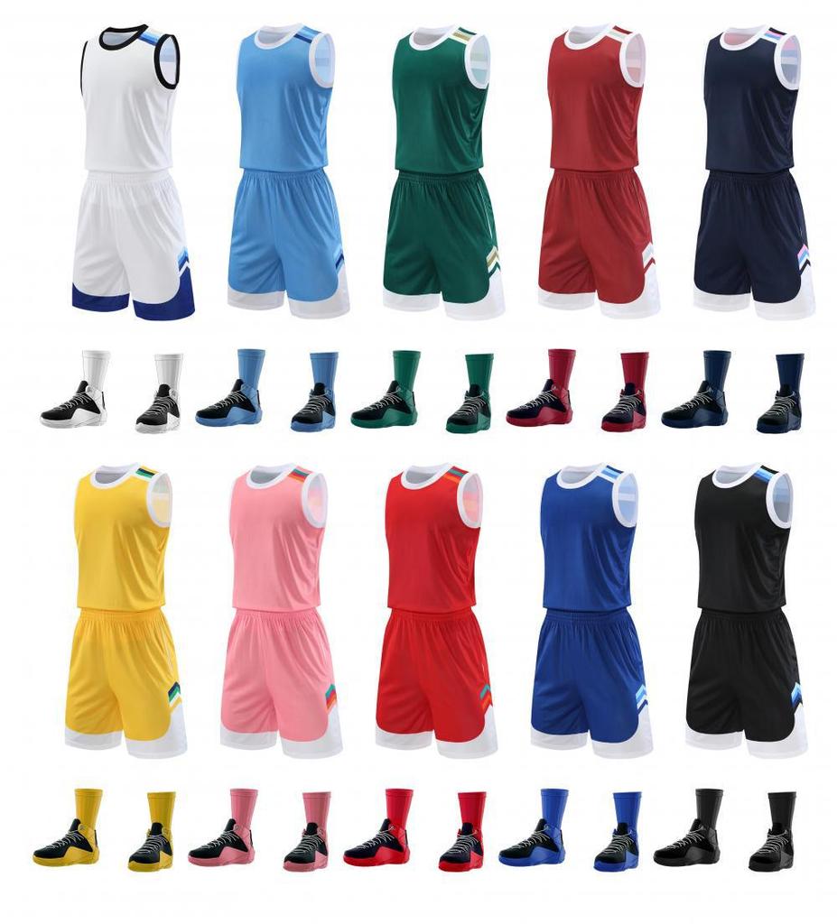 New Style Basketball Team Uniform Set: Customized Training Jerseys for Men and Women