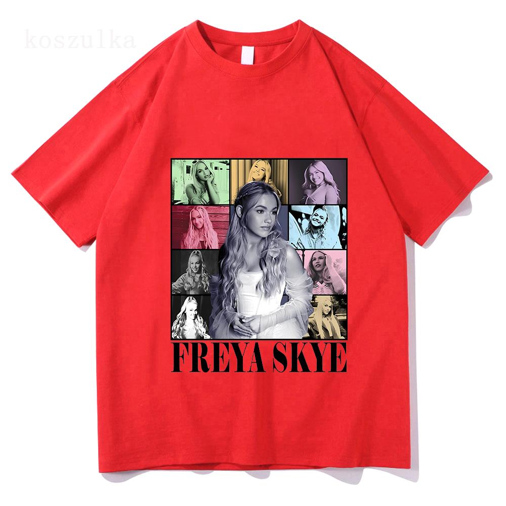 Silent TreatUnisext T Shirt Freya Skye Singer Graphic Oversized Y2k Tee Unisex Women Casual Cotton Harajuku Street Hip Hop Clothes Tee S