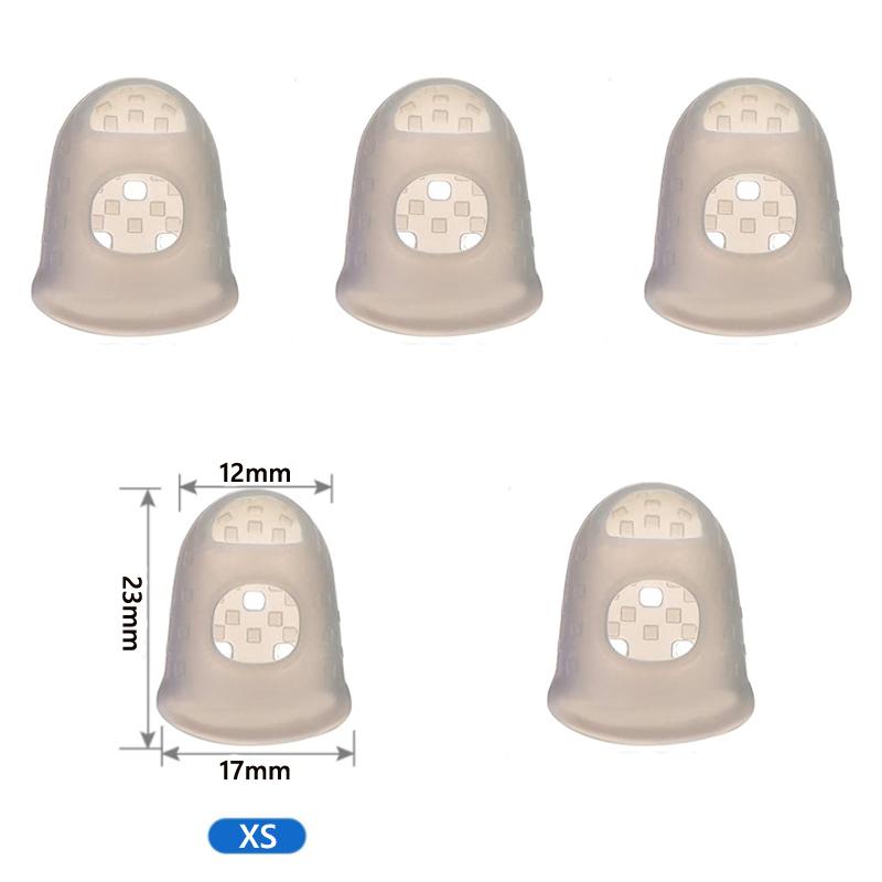 5/10Pcs Silicone Finger Sleeve Slip Antis-scalding Needle Flip Book Money Playing Piano Thimble Tip Hollowed Out Breathable