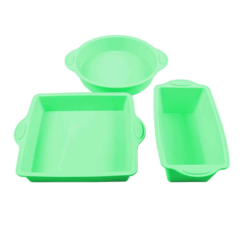 Heat-Resistant Silicone Baking Molds: Round & Rectangular for DIY Cake, Bread, and Toast