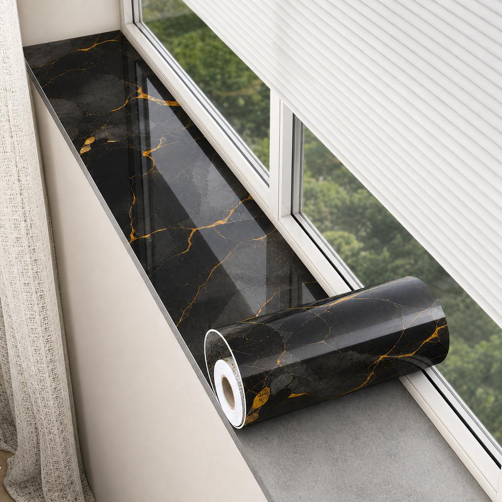 Self-Adhesive Marble-Patterned Stickers Are Waterproof And Moisture-Proof Suitable For Window Sill And Door Sill Renovations.
