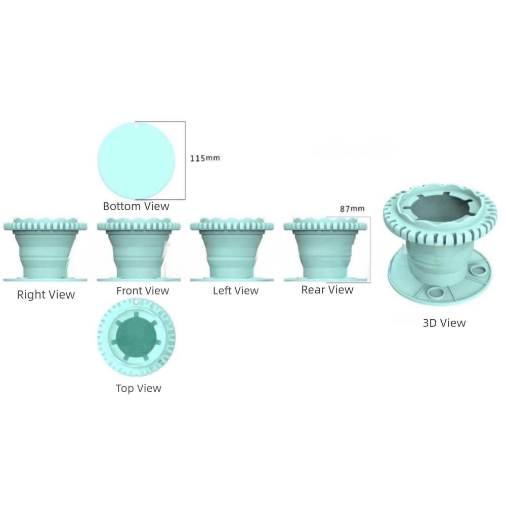 Foldable Painting Brush Washer with Hanging Hole Suction Cup Bottom Silicone Paint Cleaner Box Palette Trays Pen Holder