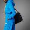 Adidas Originals Trefoil Logo Print Zip Hoodie With Drawstring Women Tops Blue IB2046