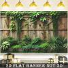 Cozy Backyard Tapestry, Rustic Wood Fence with Trailing Ivy and Greenery Print Backdrop