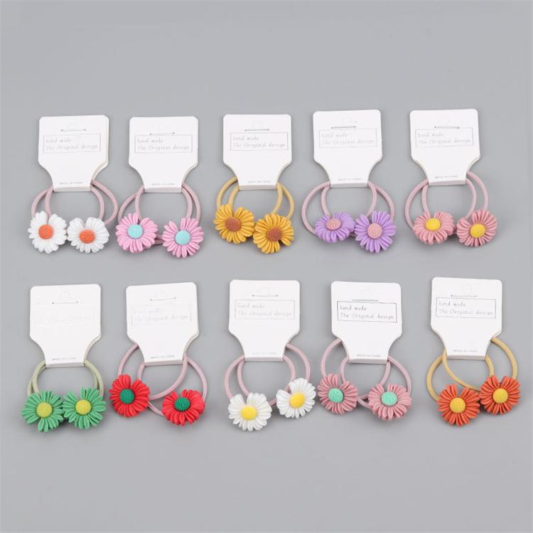 Bestseller New Kids Colorful Daisy Hair Accessories Sweet Girls Hair Ring Band Elastic Hair Ropes for Children