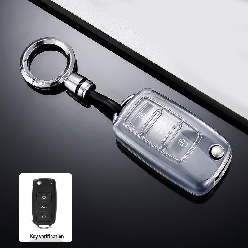 Volkswagen Autoschlüssel TPU Transparente Schutzhülle - Verschleißfest & Sturzsicher