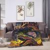 Warm Soft BlanketBoy Girl Camping M-Monster King Bedding Throws  Flannel Bedspread For Bedroom Fashion Sofa Bed Cover