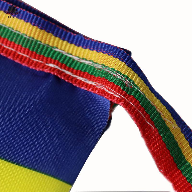 Tibetan Tradition Traditional Craftsmanship Ethnic Group Supplies Flag A String 15 Buddhist Flags Satin Cloth Decorative Item