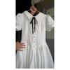 Small white dress A-word fluffy dress dress summer new sweet and spicy beautiful girl college style first love casual temperament woman