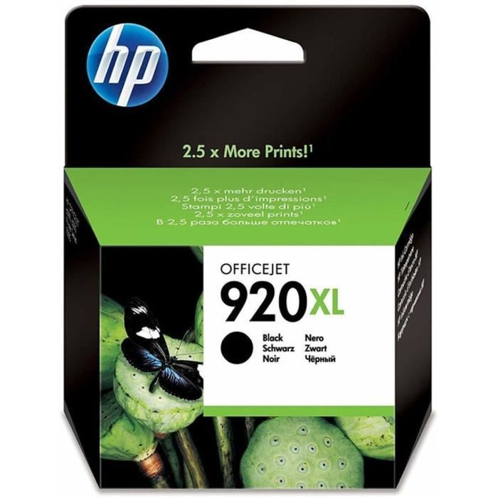 HP 920XL Cartouche D'encre Noire Grande Capacité Authentique (CD975AE) Pour HP OfficeJet 6000/6500/7000/7500