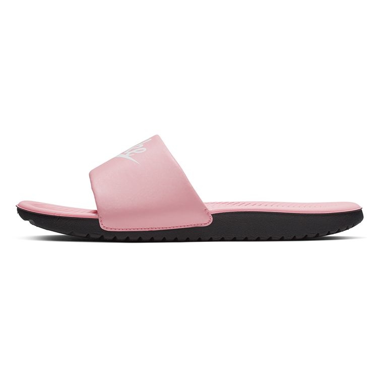 

Nike Kawa Slide VDAY GS PS Белые коралловые детские кроссовки розово-бело-черные BQ7427-600