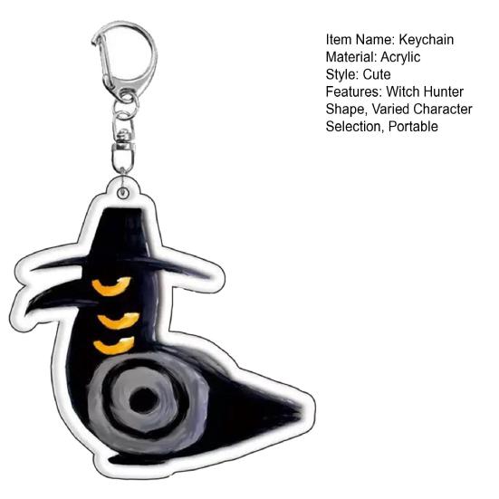 Witch Hunter Keychain Holder Acrylic Anime Fans Gift Bag Hanging Pendant Ornamental Decoration Bag Accessory
