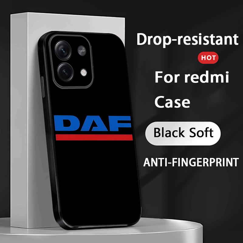 D-dafs Logo Car Logo Fashion Pattern Phone Case For Redmi Note 14 13 12 11 Pro Plus S 5G 14C A3 Soft Black Phone Cover
