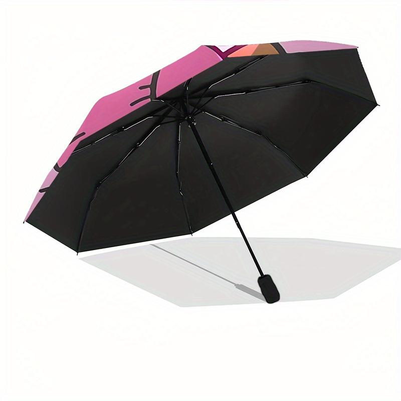 Hello Kitty, Skateboard Automatic Opening and Closing Parasol Compact Travel umbrella with 8 Ribs for Women and Men Ideal Birthday/Christmas