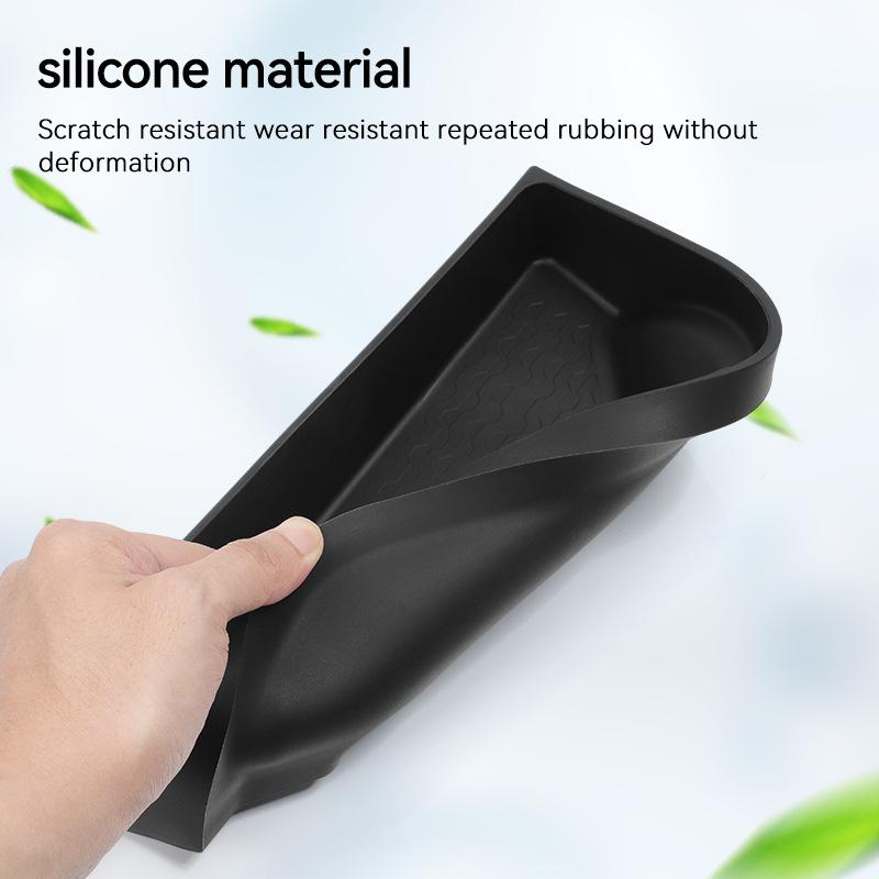 Behind Screen Silicone Storage Box For BYD Shark 6 Central Control Anti-slip Tray Organizer Box Black For Shark 6 Accessories