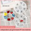 1 PCS Round Portable Pill Box Medicine Planner Small Case  7-Sided Pill Reminder Round Shaped Weekly Pill Organizer