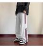 Men's Wide-Leg Striped Casual Pants - New Autumn/Winter 2025 Trend, Plus Velvet, Loose Fit