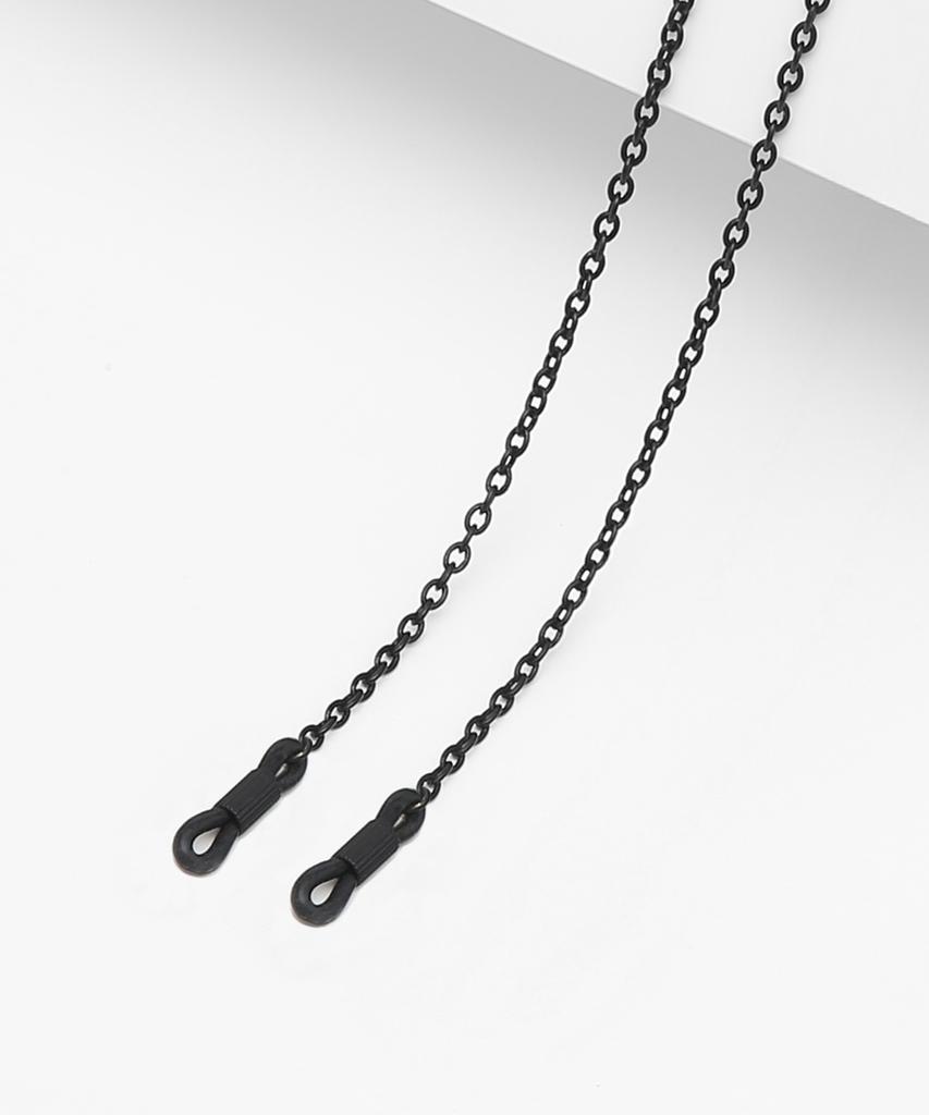Seupeulingseuteulingseu Formal Chain Eyeglass Strap Matte Black