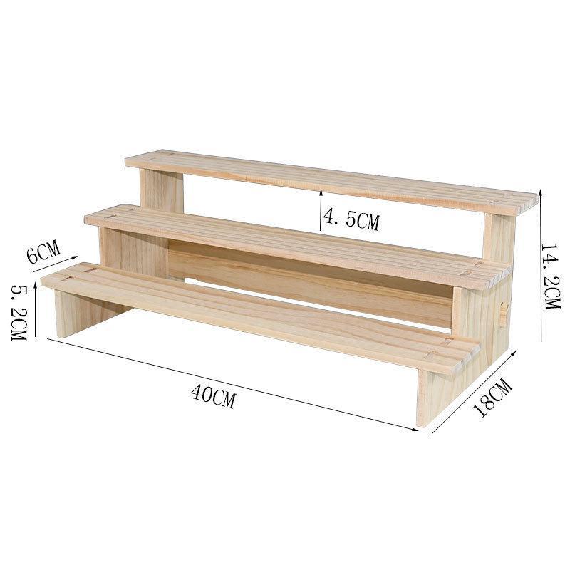 Rustic Wooden Display Riser 1Pcs Decorative Stand for Dessert Figurines Jewelry Organization Wedding Party Decor