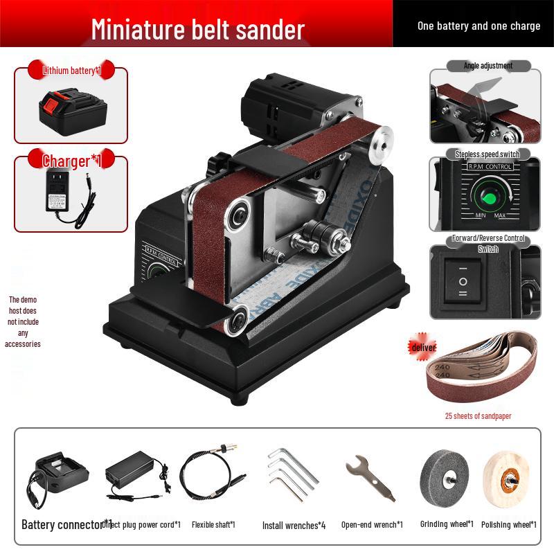 Automatic Micro Mini Belt Sander & Knife Sharpener - Industrial-Grade Polishing Machine