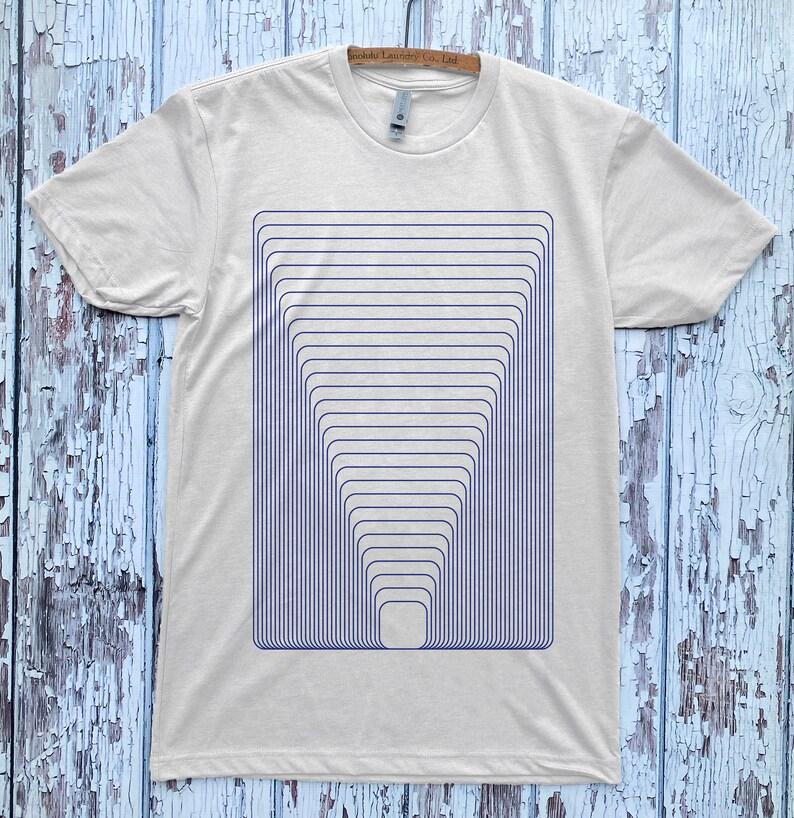 Unisex VIBRATIONS Geometric Kinetic Energy Pattern Screen Print Simple T-shirt Personality High Quality Print Art Aesthetic Tops