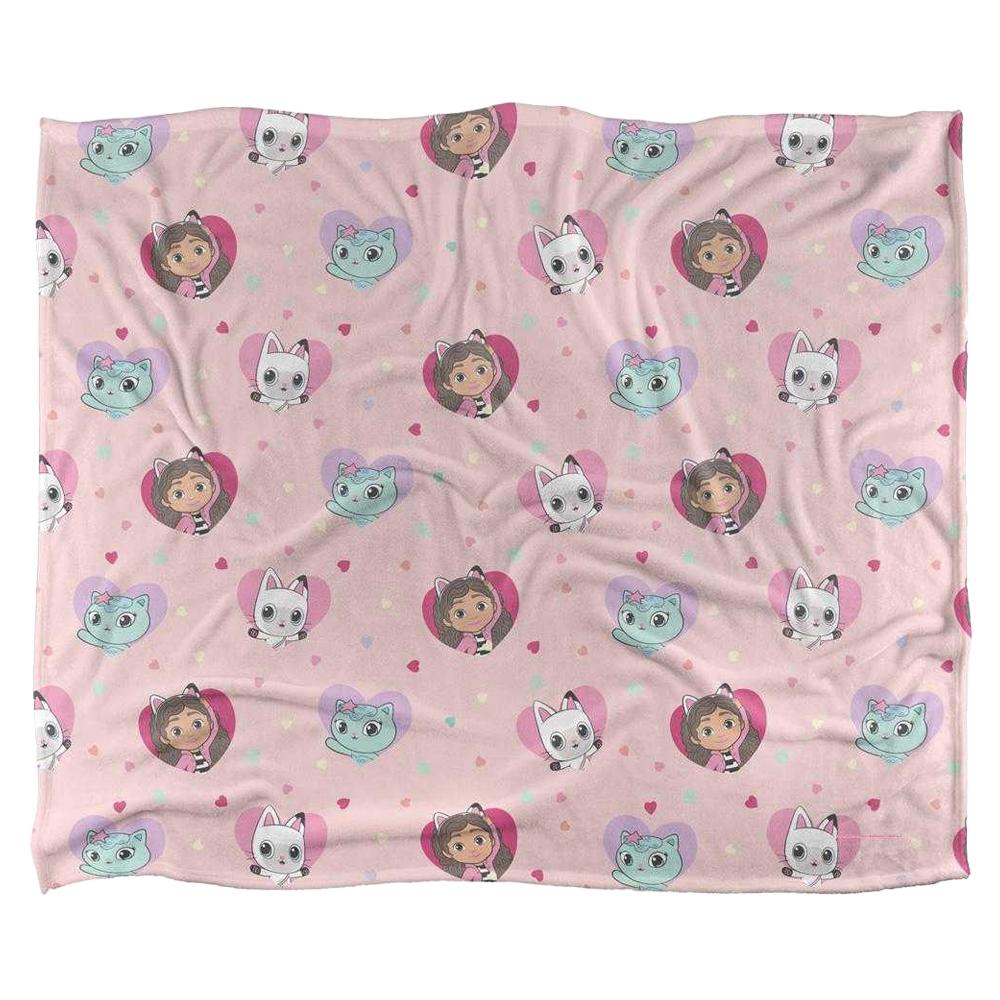 GabbyÂ´s Dollhouse Silky Hearts Pandy Paws Supersoft Blanket