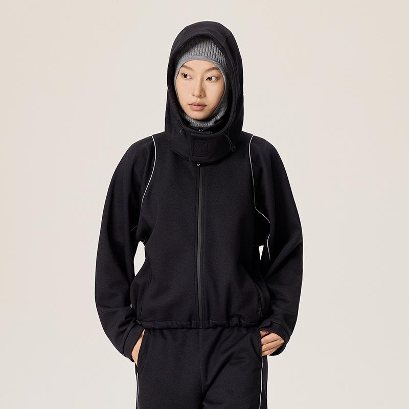 

Водоотталкивающая рабочая куртка в стиле деним со съемным капюшоном и регулируемым воротником-стойкой M