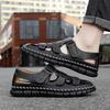 Neue Sommer Leder Herren Sandalen Mode Atmungsaktiv Freizeit Schuhe Herren Weiche Sohle Outdoor Strand Sandalen Römische Pantoletten Große Größe 47