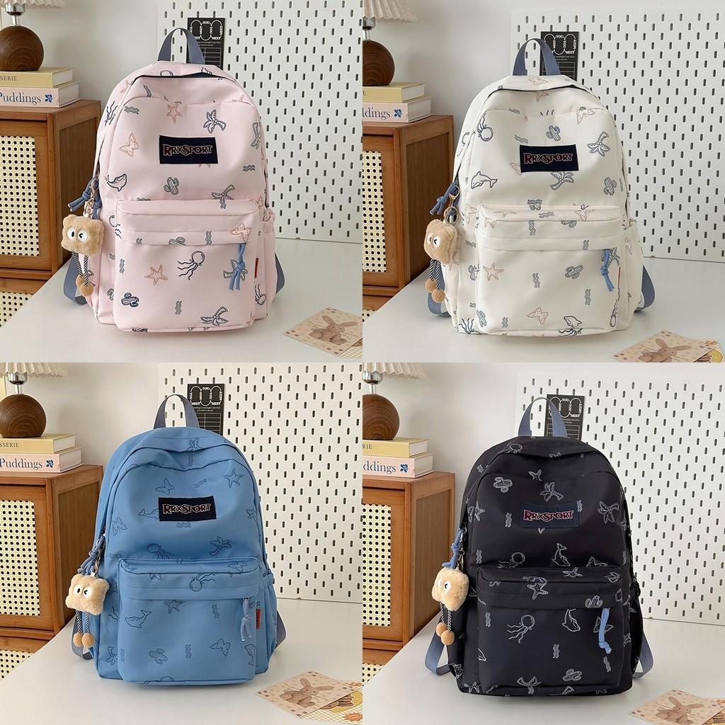 Wal-Tierprint Rucksack für Mädchen und Jungen mit großem Fassungsvermögen und atmungsaktivem Nylonmaterial für Schule und Reisen