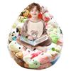 Clear Stuffed Animal Bean Bag Chair Cover Large Lazy Sofas Seat Cover Plush Toys Storage Child Adult Tatami No Filler Included