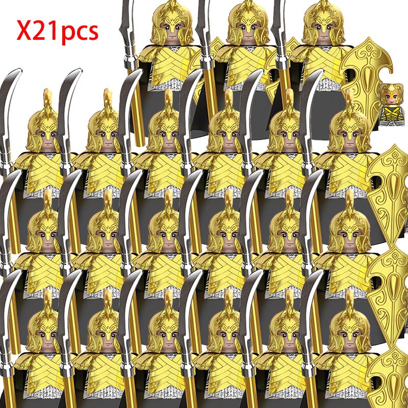 Lord Rings Elves Orcs Army Dwarf Rohan Mini Action Toy Figures Building Blocks Assembly Toys for Kids Birthday Gift