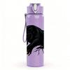 1PC Aggressive Black Panther 750ml Color Plastic Sports Water Bottle Leakproof Flip Straw Lid Suitable for Sports Office Home Use