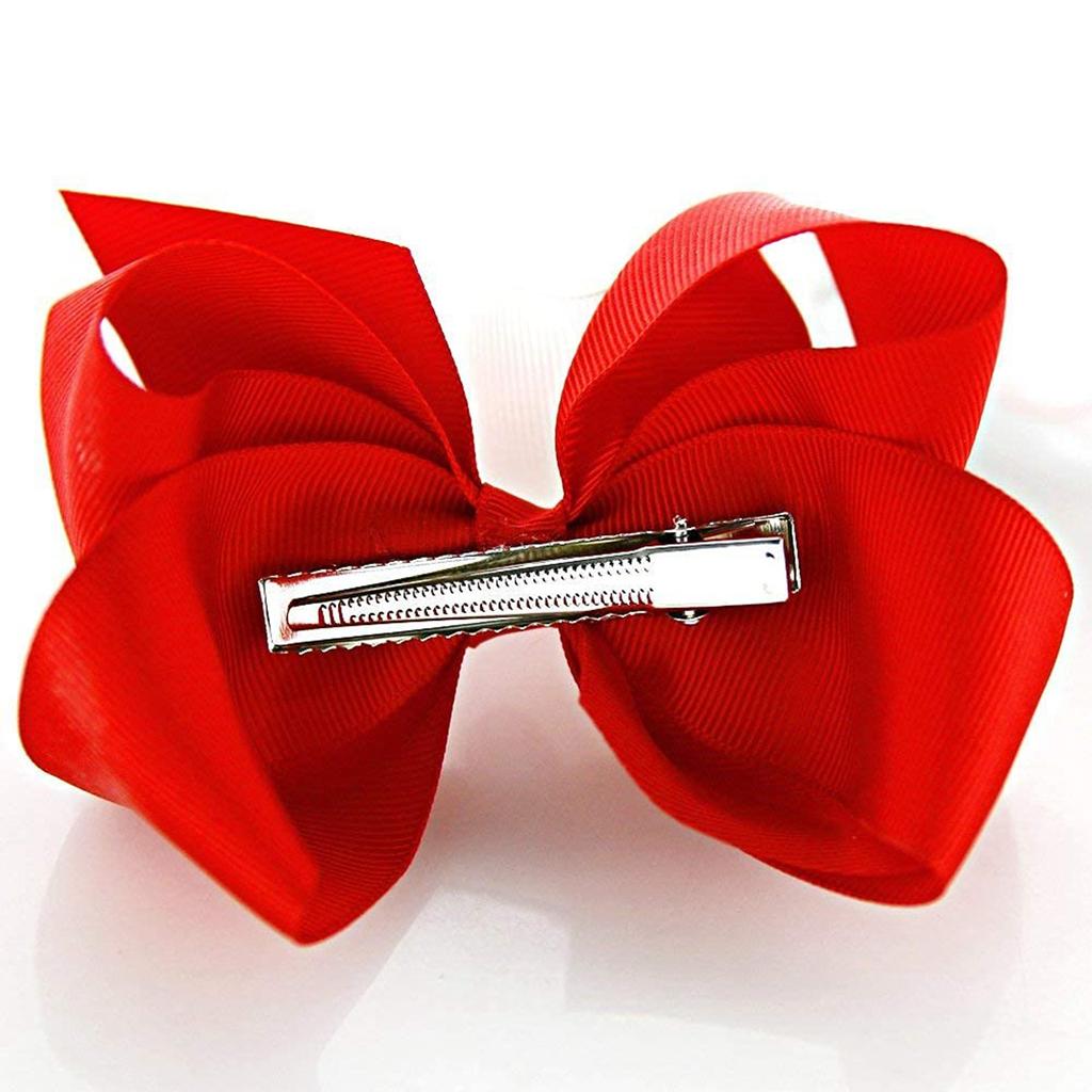 20 PCS 6 Inch Hair Bows Clips Grosgrain Ribbon Bows Large Big Hair Bows Clips Hair Clips Hair Accessories For Teens Kids Toddlers