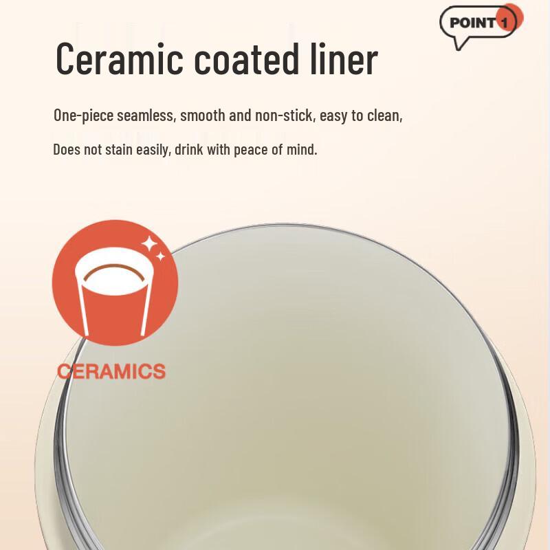 LOCK&LOCK 475ml Ceramic Coated Insulated Travel Mug