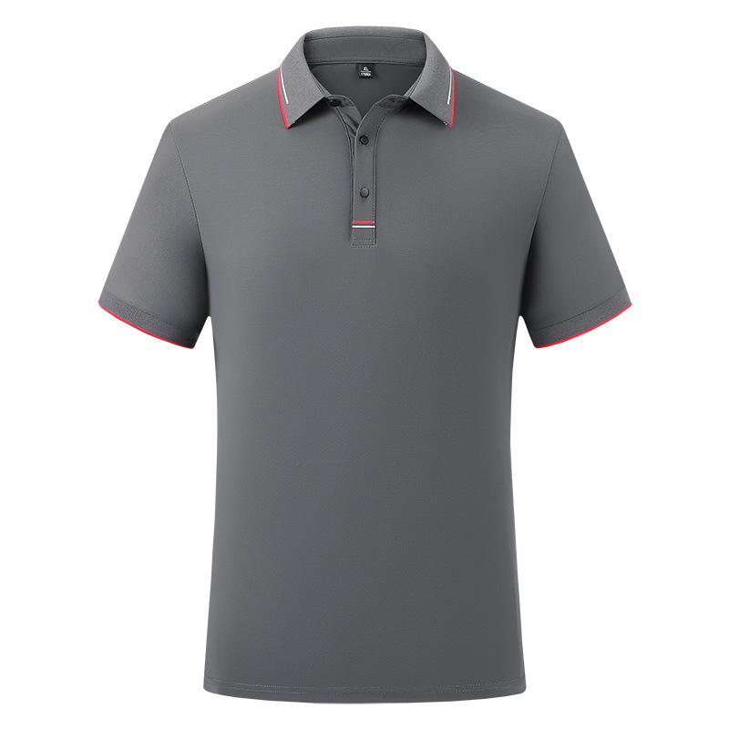 Ice Silk Summer Short Sleeved Slim Fit Polo Shirt Men's Base Shirt