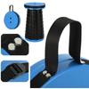 Folding Stool Heavy Duty Collapsible Telescoping Stool with Load , Portable Retractable Stool for Camping Fishing