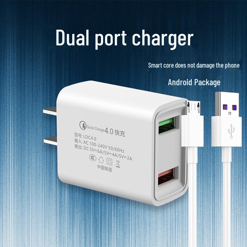 Universal Multi-Port USB Charger for Fast Charging Android Devices - Compatible with Huawei, Xiaomi, Vivo, and OPPO Phones