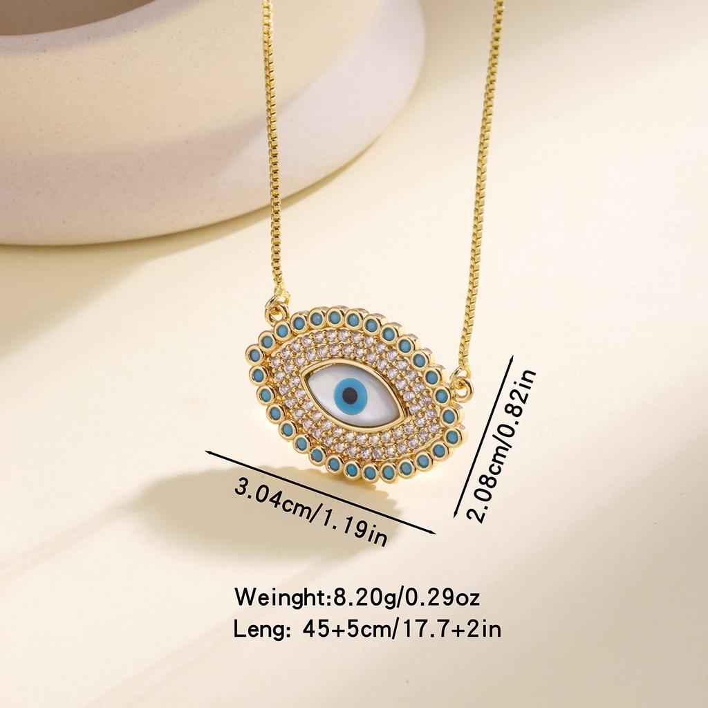 Nidin Türkische Evil Eye Anhänger Halsketten für Frauen Zirkonia Emaille Herz Flügel Charme Schlüsselbein Kette Glücksbringer Schmuck Geschenke