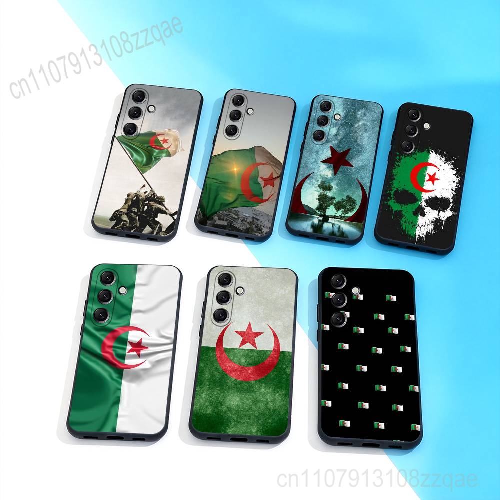 Algeria Flag Cool Phone Case For Samsung Galaxy A 73,72,51,53,52,71,22,5G,Note,J7,8,9 Soft Black Cover