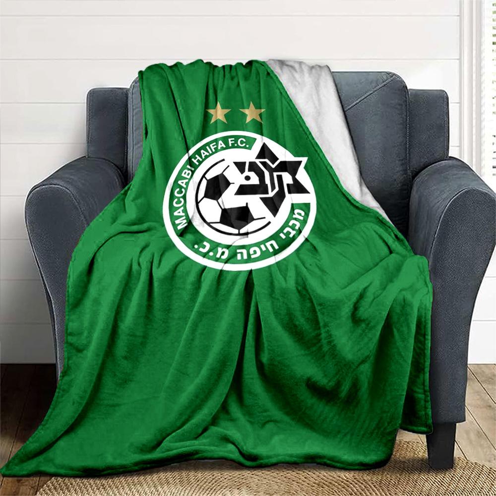Haifa FC Print Flannel Blanket High Quality Warm Comfortable Cover for All Seasons Perfect for Gifts Home Decor