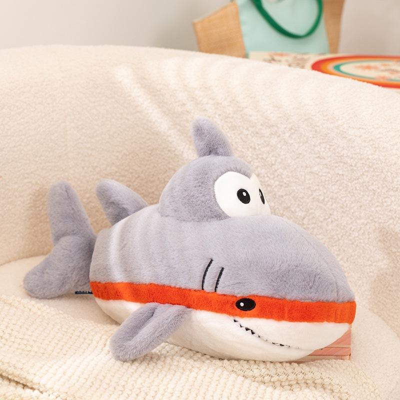 

New Doll Cartoon Shark Captain Plush Toy Submarine Doll Doll Cloth Doll Doll 35cm