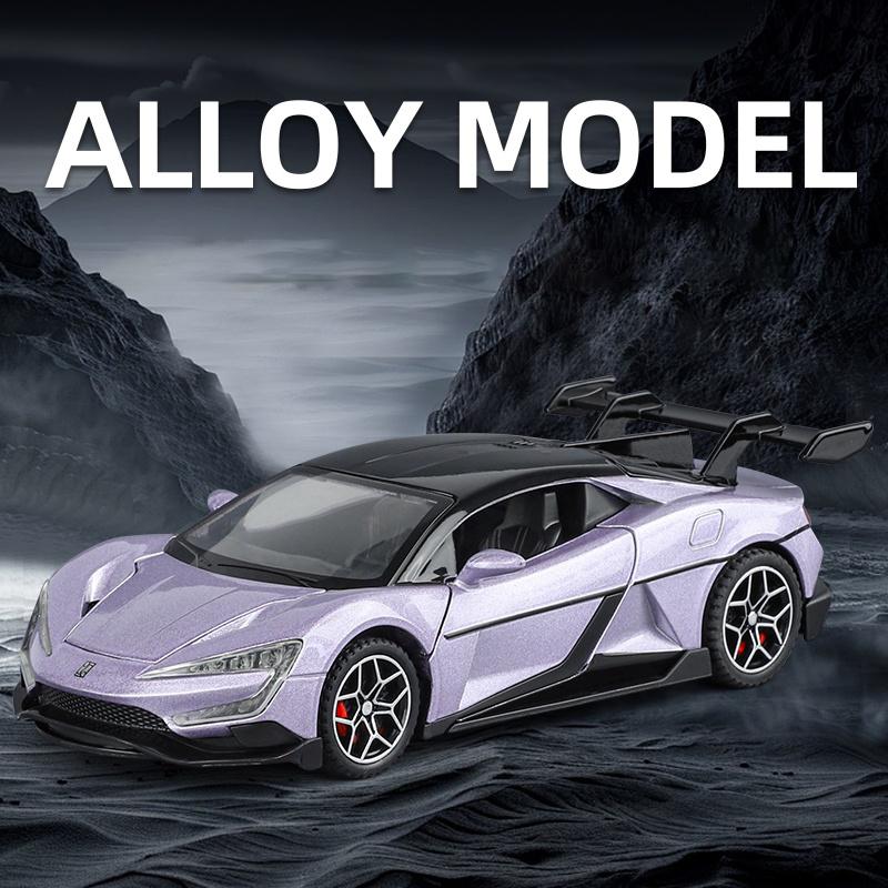 1/32 alloy die-cast BYD U9 sports car model simulation sound and light collection decorations children's toy car boys holiday gifts
