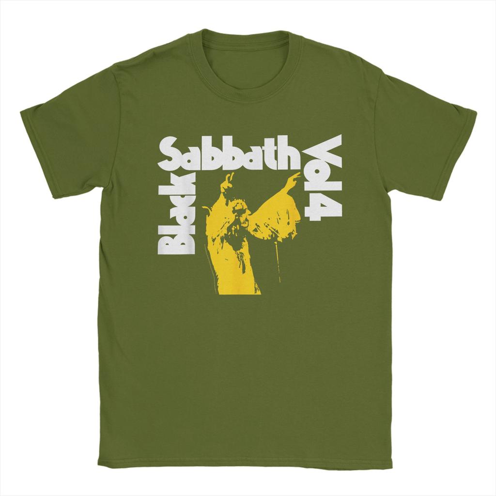 Black Sabbath Vol 4 T-Shirt Summer Heavy Metal Rock Band Awesome T-Shirts 100% Cotton Tee Shirt Short Sleeve Casual Tees