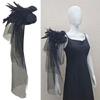 Elegant Shoulder Covers Bride Dress Accessory for Women Black Tulle Detachable Bridal Wedding Dress Accessories
